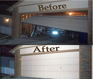 garage door before and after